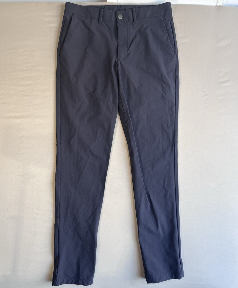 CRZ YOGA Men’s Track Pants Gray Solid Button Closure Size 32 Regular
